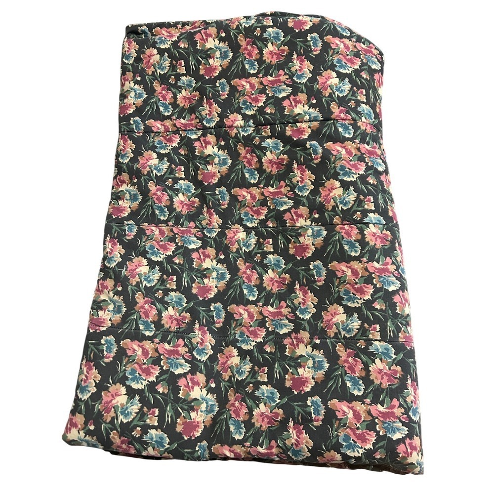 Vintage‎ Ralph Lauren Bistro Style Floral Quilt Full Queen Black Cottagecore